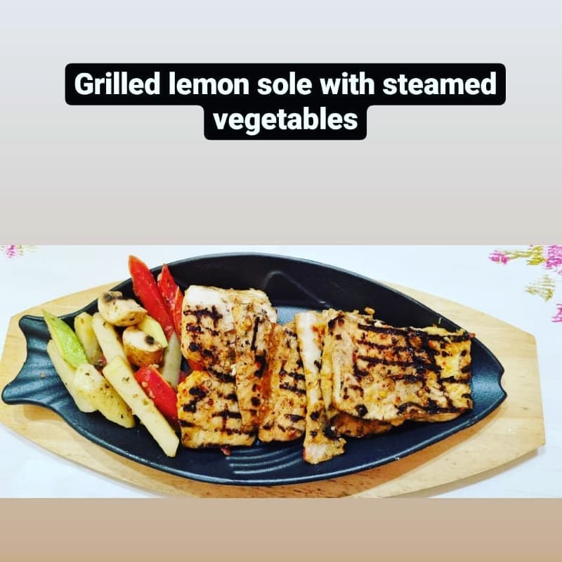 Grilled Lemon Sole With Steamed Vegetables