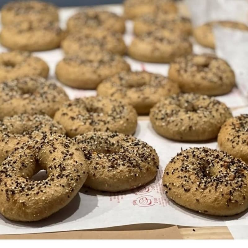 Salmon & Cheese Sour Dough Bagal